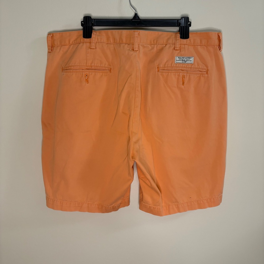 Vintage Polo Ralph Lauren Shorts Mens 40 Orange Prospect Chino Cotton 90s